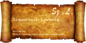 Szauervein Levente névjegykártya